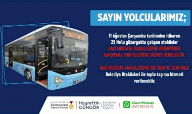 Üç Otobüs Hattında Değişiklik