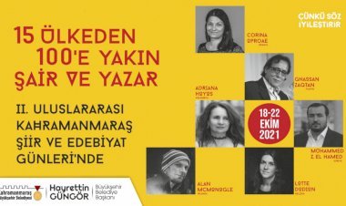 Uluslararası Kahramanmaraş Şiir ve Edebiyat Günleri Başlıyor