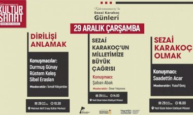 Kahramanmaraş’ta Sezai Karakoç Günleri Başlıyor!