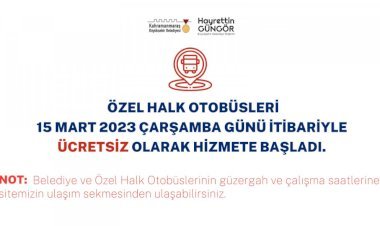 Özel Halk Otobüsleri de Hizmete Başladı